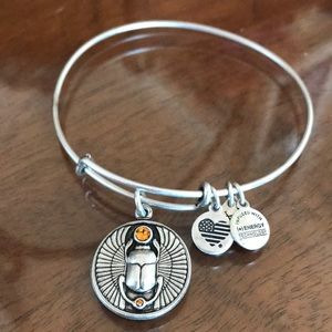 Alex and Ani scarab bracelet.